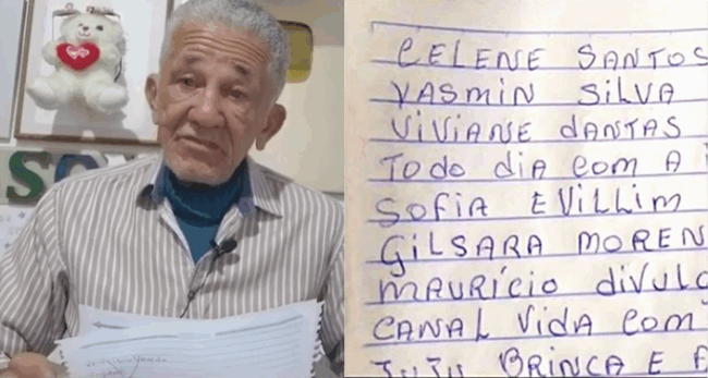Nilson Izaias Handwritten List of subscribers