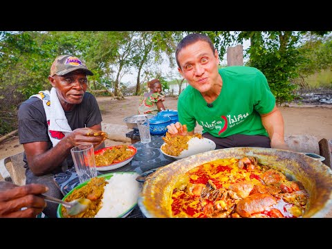 SPICIEST FOOD in Africa!! Fiery Palm Nut Soup in an Ivory Coast Village!