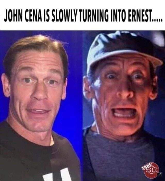 John Cena slowly turning into Ernest